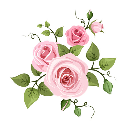 Pink Tea Rose Clip Art